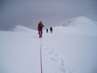 Climbing a peak during an instruction course