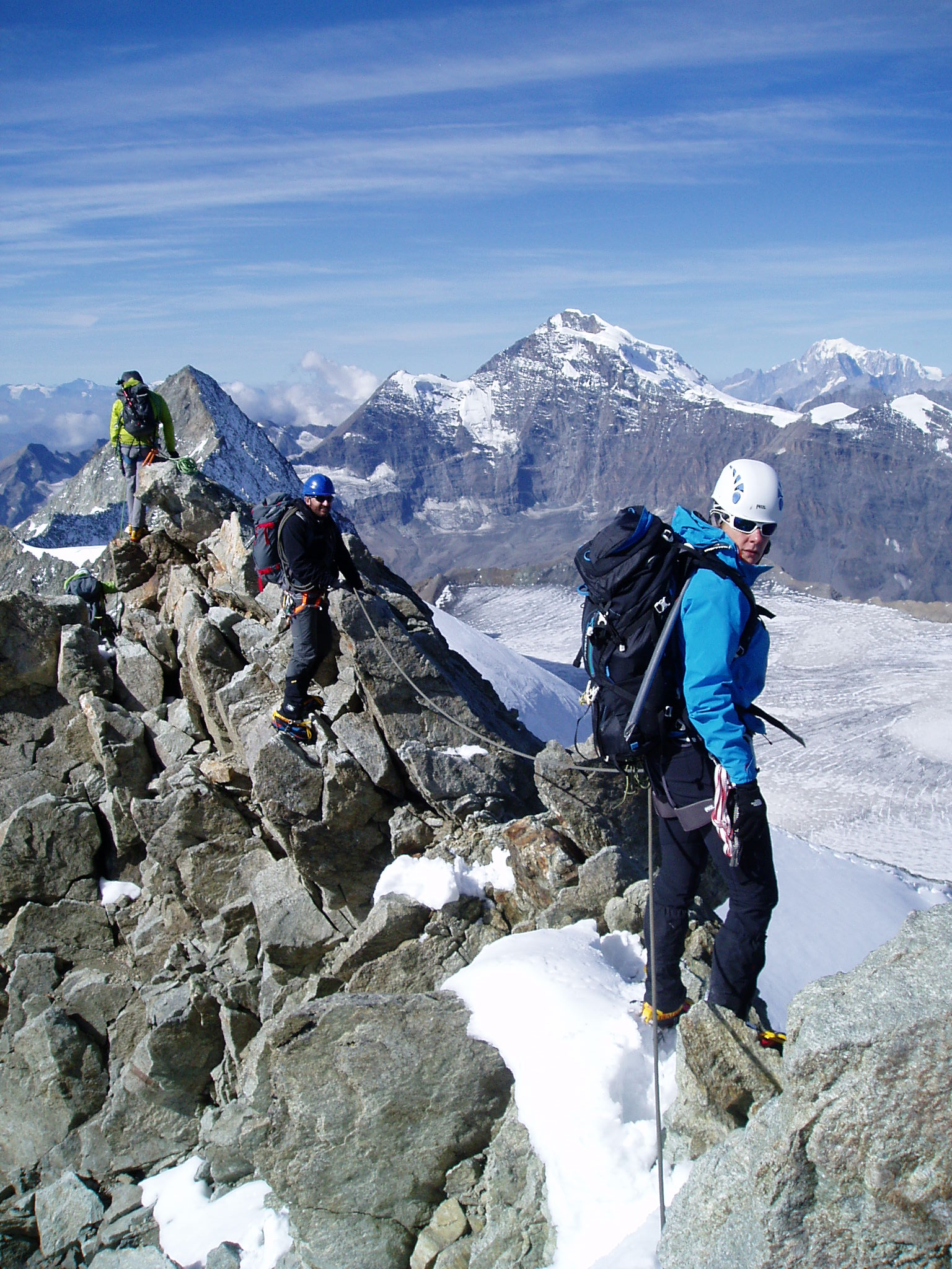Classic  alpine Swiss mountain ridges